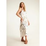 VESTIDO ALÇA LINHO BORDADO FACES