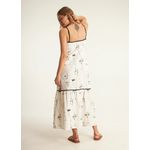 VESTIDO ALÇA LINHO BORDADO FACES