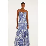 VESTIDO LONGO ESTAMPADO DELICADEZA DE BANANA