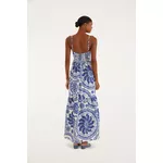 VESTIDO LONGO ESTAMPADO DELICADEZA DE BANANA