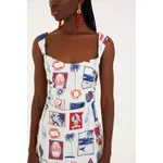 VESTIDO CURTO ESTAMPADO TROPICAL VINTAGE 