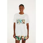 T-SHIRT MÉDIA SOY BRASIL OFF WHITE