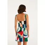 VESTIDO CURTO ALÇA ESTAMPADO RECANTO DOS COQUEIROS 