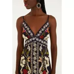 VESTIDO CROPPED ESTAMPADO FLOR DE FITA