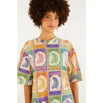 VESTIDO T SHIRT CROPEED ESTAMPADO BANANA SELO