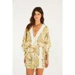 VESTIDO CURTO ESTAMPADO JARDIM DE MAR LENÇO 