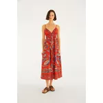 VESTIDO LONGO ESTAMPADO SONHO DE PAVÃO 