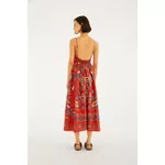 VESTIDO LONGO ESTAMPADO SONHO DE PAVÃO 