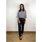 Blusa Oversized Listrado Preto