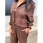 Conjunto Tricô Bárbara Marrom