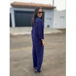Conjunto Tricô Barbára Azul Marinho
