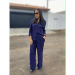 Conjunto Tricô Barbára Azul Marinho