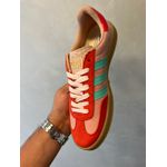 Tenis Gazelle Rose com Vermelho