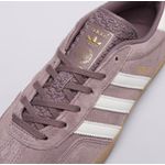 Tenis Gazelle lilas sola marrom