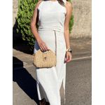 Vestido Linho Midi Cru