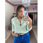Camisa Manga Longa Listrado Verde
