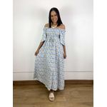 Vestido Thaise Estampado Azul