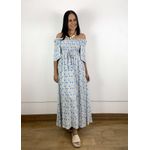 Vestido Thaise Estampado Azul