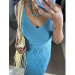 Vestido Tricot Flora Azul Claro