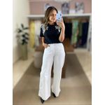 Calça Wide Leg Jeans Branco