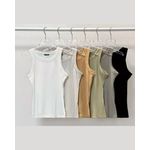 Blusa Regata Caramelo