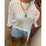 Max Blusa Tricot Com Fenda Branco