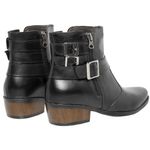 Bota Feminina Confort em Couro Legítimo com Zíper - Preto