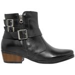 Bota Feminina Confort em Couro Legítimo com Zíper - Preto