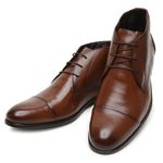 Bota Social Masculina Em Couro Mocca