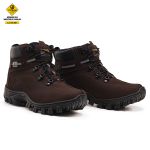 Bota Coturno Adventure Confort em Couro Legítimo Palmilha em Gel com C.A Café