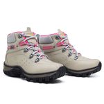 Bota Coturno Adventure Confort Feminino em Couro Legítimo Palmilha em Gel com C.A 