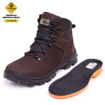 Bota Coturno Adventure Confort Arizona em Couro Legítimo Palmilha em Gel com C.A Café