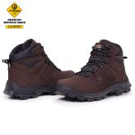 Bota Coturno Adventure Confort Arizona em Couro Legítimo Palmilha em Gel com C.A Café
