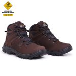 Bota Coturno Adventure Confort Arizona em Couro Legítimo Palmilha em Gel com C.A Café