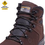 Bota Coturno Adventure Confort Arizona em Couro Legítimo Palmilha em Gel com C.A Café