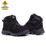 Bota Coturno Adventure Confort Arizona em Couro Legítimo Palmilha em Gel com C.A Preto