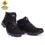 Bota Coturno Adventure Confort Arizona em Couro Legítimo Palmilha em Gel com C.A Preto