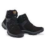 Bota Coturno Adventure Confort Edge em Couro Legítimo Palmilha em Gel com C.A Preto