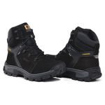 Bota Coturno Adventure Confort Edge em Couro Legítimo Palmilha em Gel com C.A Preto
