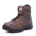 Bota Adventure Coturno Militar Confort em Couro Legítimo Cano Alto Chocolate