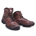 Bota Adventure Coturno Militar Confort em Couro Legítimo Cano Alto Chocolate