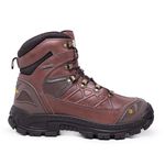 Bota Adventure Coturno Militar Confort em Couro Legítimo Cano Alto Chocolate