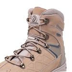 Bota Adventure Coturno Militar Confort em Couro Legítimo Cano Alto Areia
