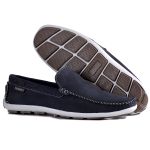 Mocassim Drive Masculino Em Couro Nobuck Azul