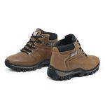 Coturno Adventure Confort Em Couro Palmilha Gel - Amarelo