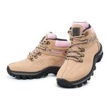 Tênis Coturno Adventure Confort Feminino em Couro - Cáqui
