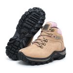 Tênis Coturno Adventure Confort Feminino em Couro - Cáqui