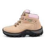 Tênis Coturno Adventure Confort Feminino em Couro - Cáqui