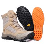 Bota Adventure Militar Confort em Couro Cano Alto - Areia