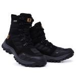 Bota Adventure Militar Confort em Couro Cano Alto - Preto